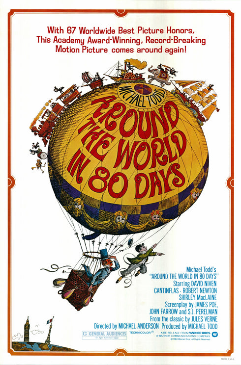 around the world in 80 days 1983R one sheet poster